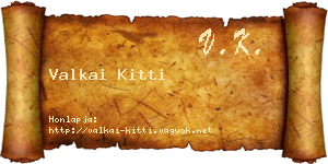 Valkai Kitti névjegykártya