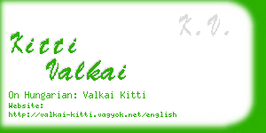 kitti valkai business card